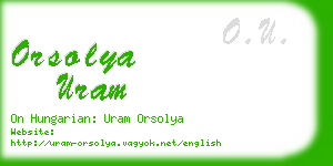 orsolya uram business card